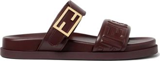 Fendi Sliders, female, Red, Size: 7 US Feel Sandals