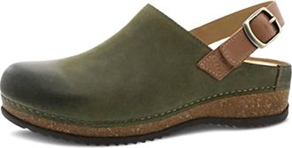 Dansko Womens Merrin Borinshed Suede In Olive