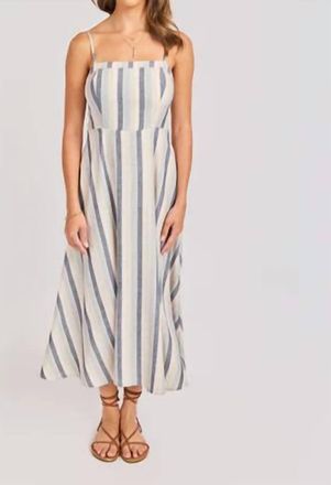 Sadie & Sage Sweetgrass Stripe Midi Dress In Blue Multi