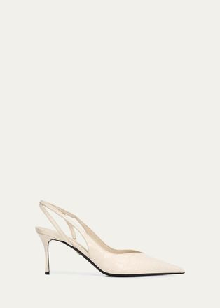 Ferragamo Dafne 70MM Croc-Embossed Slingback Pumps