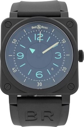 Bell & Ross Pre-owned Bell and Ross Bi-Compass Matt Black Dial Mens Watch BR0392-IDC-CE/SRB