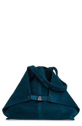 Akris Medium AI Suede Convertible Shoulder Tote in Ottanio at Nordstrom