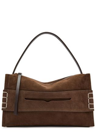 J.W.Anderson Loafer Suede Shoulder bag - Brown - One Size