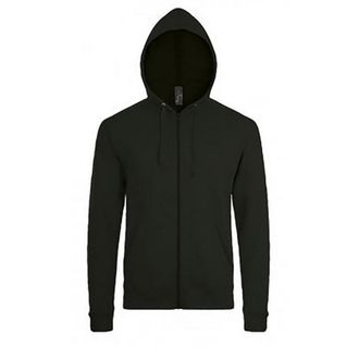 SOLS Herenstenen Ritssluiting in de vorm van een gewone Hoodie (Zwart)