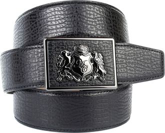 Anthoni Crown Lederg&uuml;rtel ANTHONI CROWN, Damen, Gr. 90, schwarz, Leder, unifarben, G&uuml;rtel Lederg&uuml;rtel, mit Anthoni Crown Wappen, Lochmuster am Rand