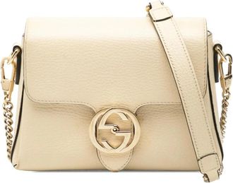 Gucci Pre-owned Shoulder Bags, female, White, Size: ONE SIZE Pre-owned Leather Shoulder Bag
