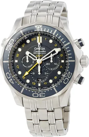 Omega Pre-owned Omega Seamaster Chronograph Automatic Chronometer Blue Dial Mens Watch 21230445203001
