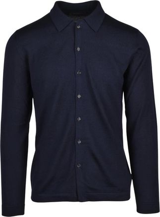 Slowear Slowear, Truien & Vesten, Heren, Blauw, 2Xl, Wol, Cardigan met kraag