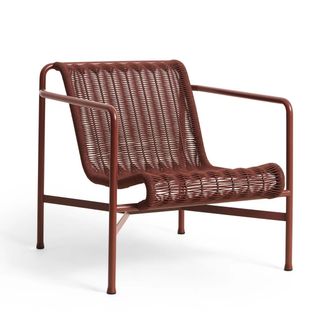 HAY Palissade Cord Lounge Chair Low, iron red