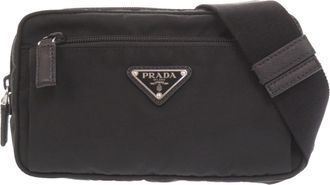Prada Black Nylon Fanny Pack Sling Bag (Pre-Owned)