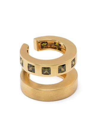Tom Wood Arch Zirconia Double cuff earrings - Gold