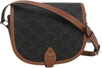 Celine Pre-owned Cross Body Bags, female, Brown, Size: ONE SIZE Pre-owned Plastic Shoulder Bag