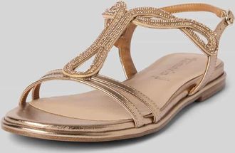 Tamaris Tamaris Sandalen mit Strasssteinbesatz in Metallic Braun, Größe 37