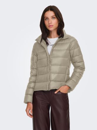 Only Steppjacke ONLY ONLRUBY QUILTED DOWN JACKET OTW, Damen, Gr. XL, string, Web, Obermaterial: 100% Nylon, unifarben, regular fit, Jacken Steppjacke
