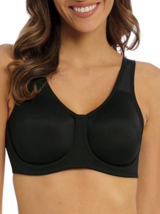 Wacoal Womens Simone Underwired Sports Bra - Black polyamide - Size 40FF