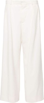 Wardrobe.NYC low-waisted tailored trousers - women - Virgin Wool/Cotton - S - Neutrals