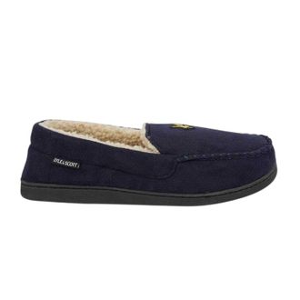 Lyle & Scott Heren-mocassinslippers van imitatiesu&egrave;de van Aspen (Marine)