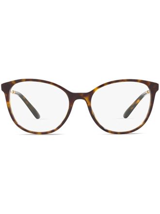 Dolce & Gabbana Eyewear Bril met logoplakkaat - Bruin