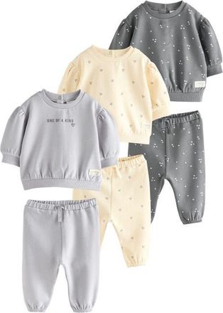 Next 6-Pack Assorted Sweatshirt & Sweatpants Set in Multi at Nordstrom, Size 12-18M
