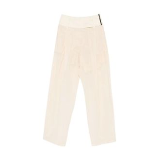 Sportmax Sportmax, Wide Trousers, female, Beige, Size: 2XS Wide Trousers