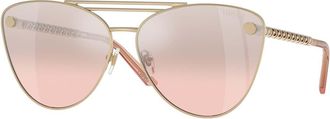 Versace VE2267 12527E Womens Sunglasses Gold Size 64
