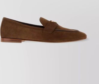 Prada suede finish loafers penny strap