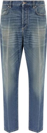 Versace Straight-Leg Jeans - Heren - Regular Fit Jeans - Blauw - W32 - Katoen - Jeans