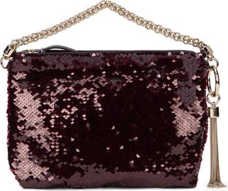 Jimmy Choo London Callie Satin Clutch - Dames - Handtassen - Rood - ONE Size - Satijn - Tassen