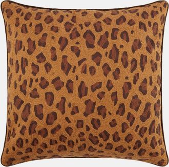 Les-Ottomans Cotton and silk velvet cushion