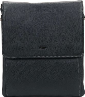 Estro & Luminara Pebble Leather Magnetic Tablet Bag - Heren - Tassen - Zwart - Maat: ONE Size Leer