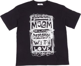 Msgm Maglietta Msgm in jersey lavato unisex