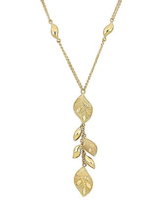 Italian Gold, Inc 18K Italian Gold Leaf Cluster Necklace