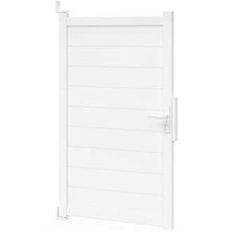 IDMarket 100x160 cm porta a battente in alluminio bianco