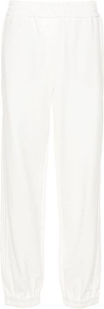 Brunello Cucinelli elasticated-waistband track pants - women - Acetate/Cotton/Silk - M - White