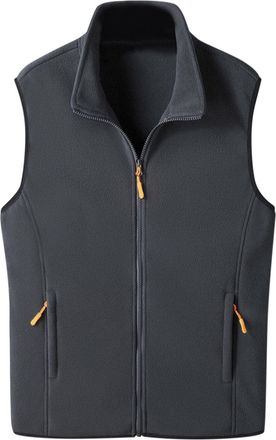 Generic IQYU Winter Jacket Men Stand-Collar Lamb Velvet Jackets Vest Soft Warmzipper Coat With Pockets MenS Winter Fleece Sleeveless Gilet Packable Ultralight