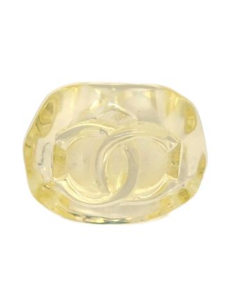 Chanel 2002 CC logo ring - Yellow