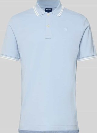 G-Star Slim Fit Poloshirt mit Logo-Stitching Modell Dunda in Hellblau, Gr&ouml;&szlig;e XXL