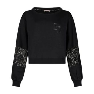Liu Jo Dames, Sweatshirts & Hoodies, Zwart, Maat: XS Katoen