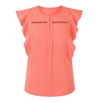 HUGO BOSS Dames/Dames Bileina Fladder Blouse (Koraal)