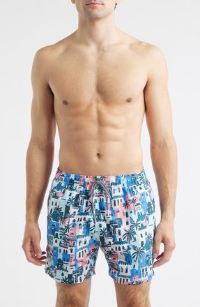 Boardies City Print Mid Length Swim Trunks in Multi at Nordstrom, Size Xx-Large
