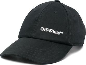 Off-white logo-lettering baseball cap - men - Cotton - L - Black