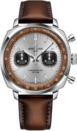 Breitling Top Time Chronograph Automatic Silver Dial Mens Watch AB0178121G1X1