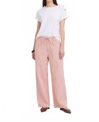 b.young Laro Trousers In Molten Lava Stripe Red