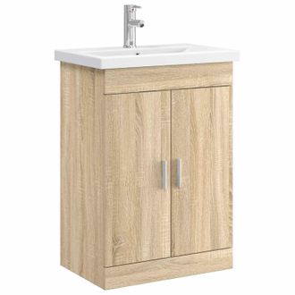vidaXL Juego De Muebles De Ba&ntilde;o Roble Sonoma 61 X 40 X 84,5 Cm Vidaxl