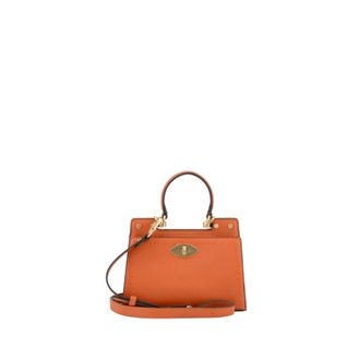Pourchet Tassen, Dames, Oranje, ONE Size, Leer, Trianon Handtas