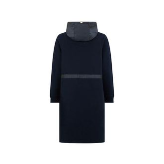 Herno Cotton Drawstring Hood Coat - Navy