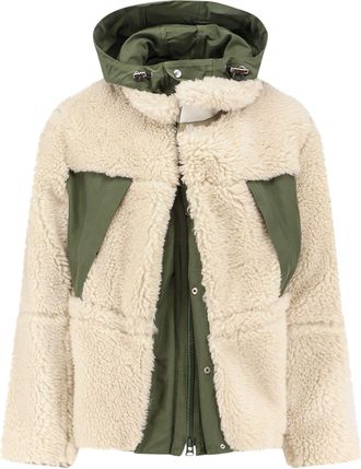 sacai Eco Shearling And Nylon Jacket