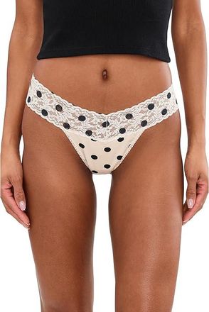 Hanky Panky Printed Supima(r) Cotton Original Rise Thongs Womens Underwear Poke A Dot, Nylon