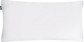 Beliani Almohada De Algod&oacute;n Blanco Plum&oacute;n Plumas De Pato 40 X 80 Cm Medio Suave Descanso Vihren