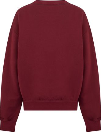 Dolce & Gabbana Mens Crew Neck Sweatshirt Burgundy Cotton Sweatshirts Sweater